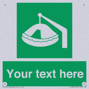 Custom sign Safe condition Davit-launched liferaft